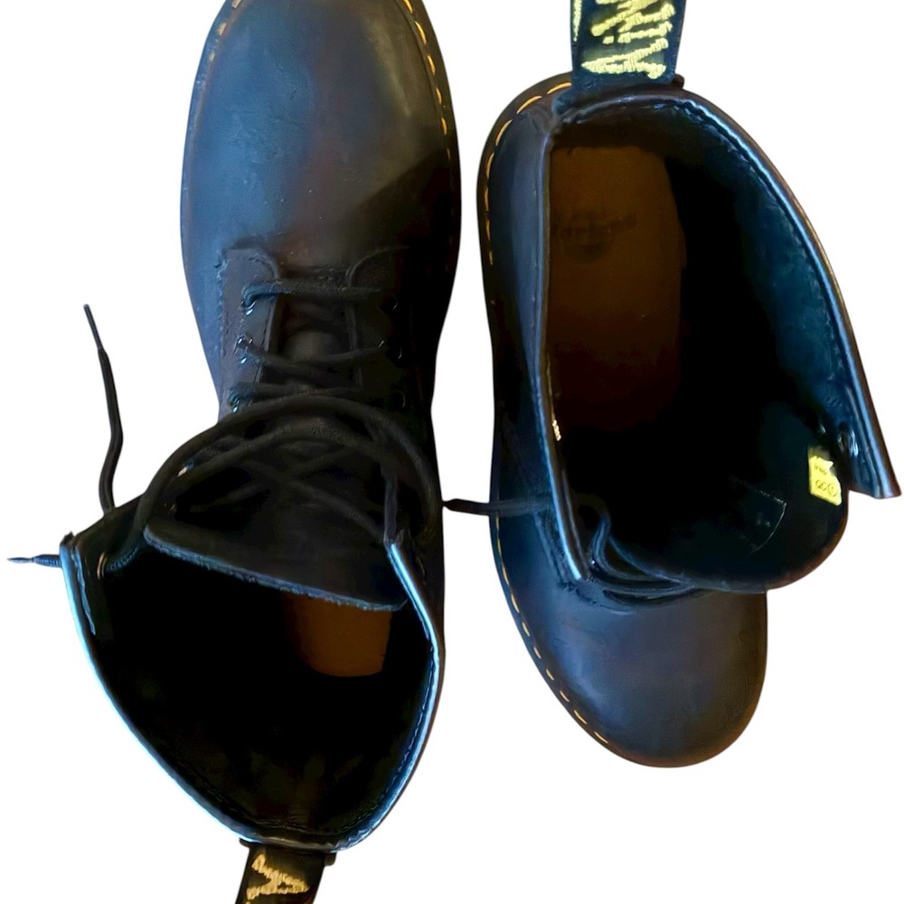 Dr. Martens Black Leather Lace-Up Boots